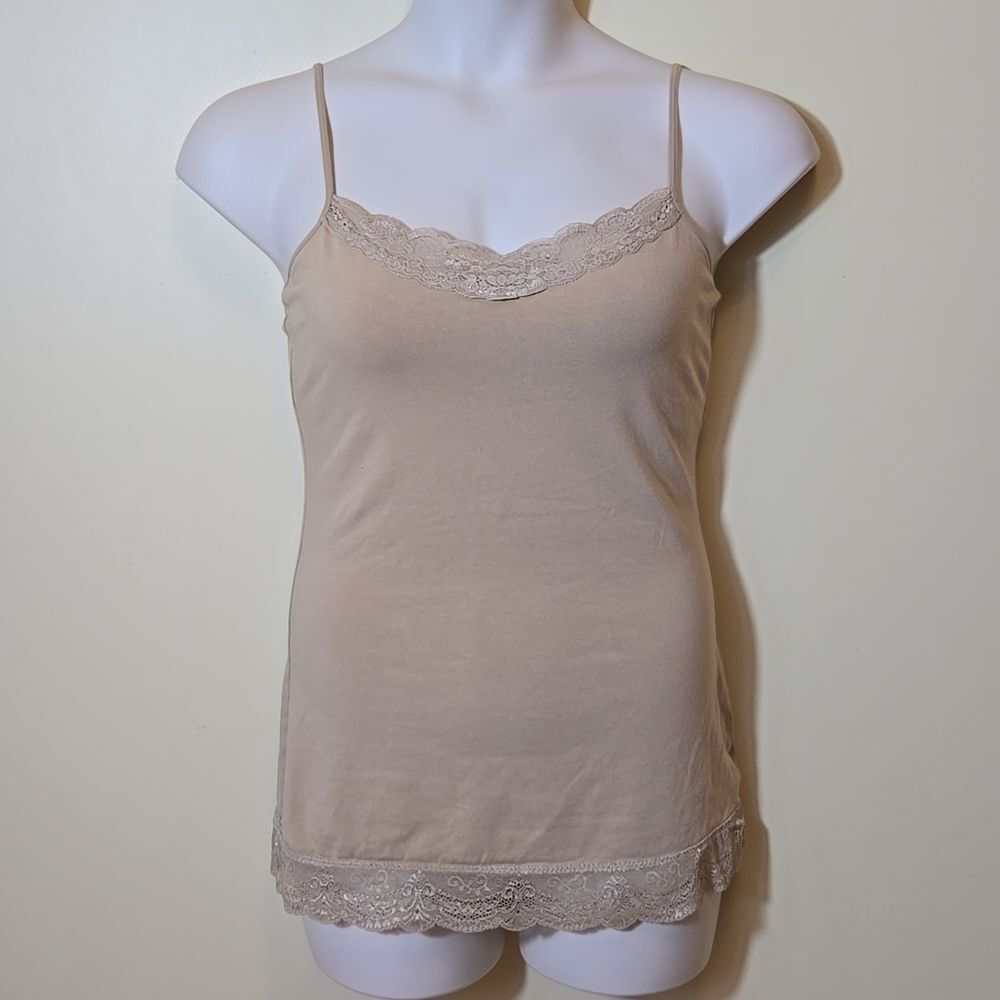 Express Y2K Lace Trim Tank Top Size L Whimsy Twee‎